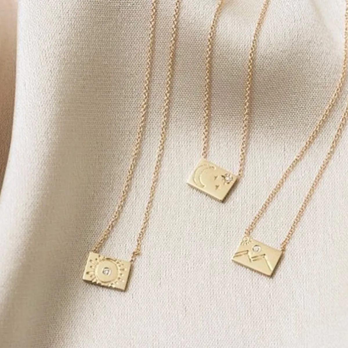 Tomfoolery Gold Mushroom Postcard Charm Necklace Clearance