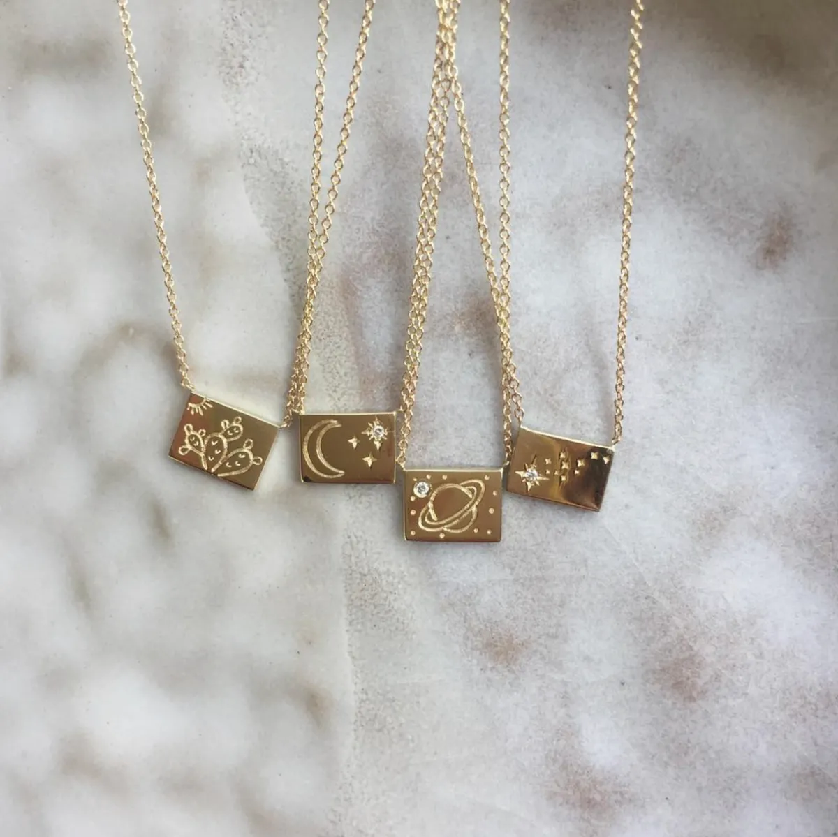 Tomfoolery Gold Mushroom Postcard Charm Necklace Clearance
