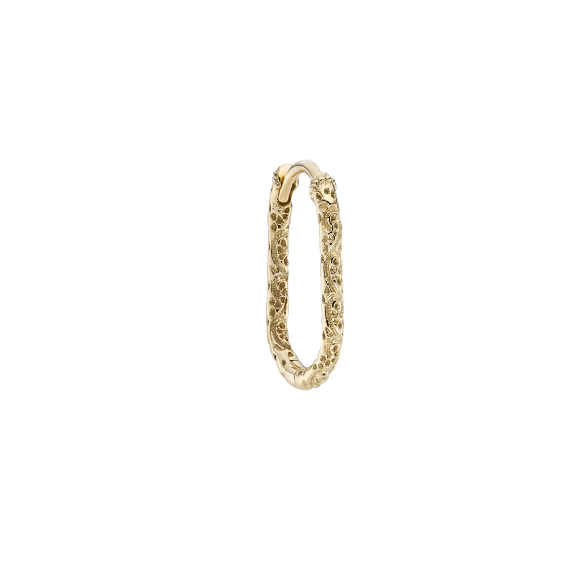 Tomfoolery Gold Oval Engraved Hoop Clearance