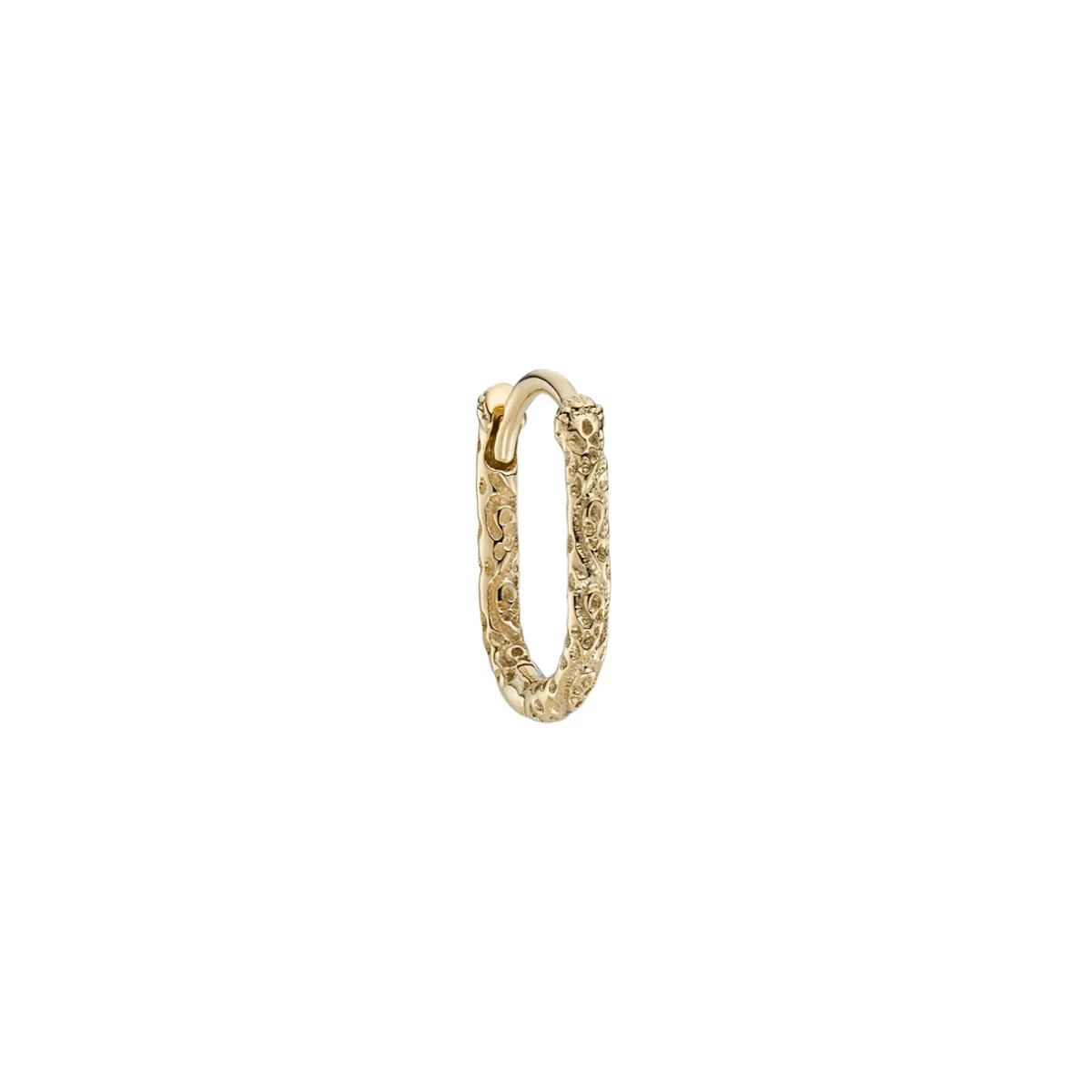 Tomfoolery Gold Oval Engraved Hoop Clearance