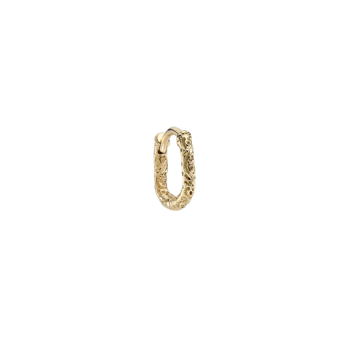 Tomfoolery Gold Oval Engraved Hoop Clearance