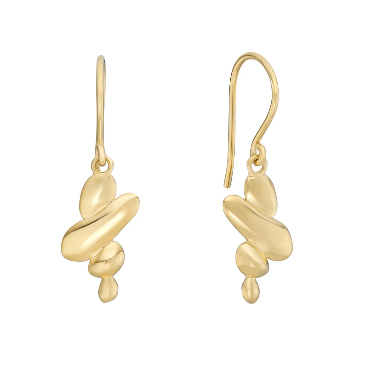 Tomfoolery Gold Pebble Balance Drop Earrings Sale