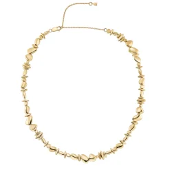 Tomfoolery Gold Pebble Full Necklace Clearance