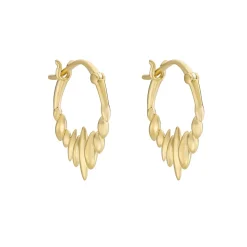 Tomfoolery Gold Pebble Hoops Outlet