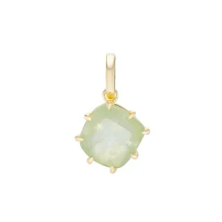 Tomfoolery Gold Pebble Round Prehnite Charm Discount
