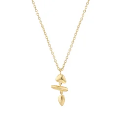 Tomfoolery Gold Pebble Trio Pendant Online