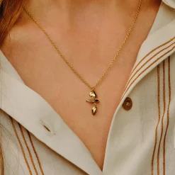 Tomfoolery Gold Pebble Trio Pendant Online