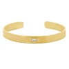 Tomfoolery Gold Plated Baguette Cut Gemstone Cuff Sale