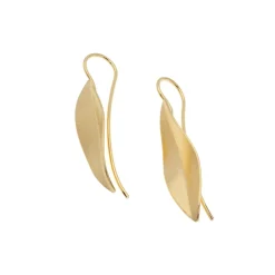 Tomfoolery Gold Plated Leaf Earrings Online