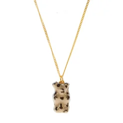 Tomfoolery Gold Plated Mini Leopard Gummy Bear Pendant Sale