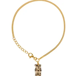 Tomfoolery Gold Plated Mini Leopard Gummy Bear Bracelet Outlet