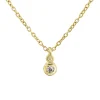 Tomfoolery Gold Plated Petite Circle Gem Pendant Hot