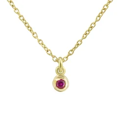 Tomfoolery Gold Plated Petite Circle Gem Pendant Hot