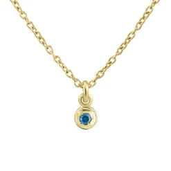 Tomfoolery Gold Plated Petite Circle Gem Pendant Hot