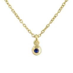 Tomfoolery Gold Plated Petite Circle Gem Pendant Hot