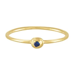Tomfoolery Gold Plated Petite Round Stacking Gem Ring Online