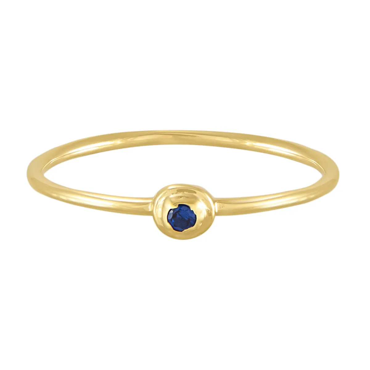 Tomfoolery Gold Plated Petite Round Stacking Gem Ring Online