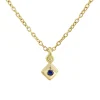 Tomfoolery Gold Plated Petite Square Gem Pendant Outlet