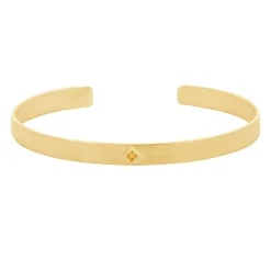 Tomfoolery Gold Plated Princess Cut Gemstone Cuff Discount