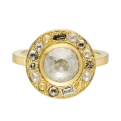Tomfoolery Gold Puzzle 1.64ct Round Rose Cut Diamond Ring Best