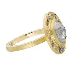 Tomfoolery Gold Puzzle 3.39ct Round Rose Cut Diamond Ring New
