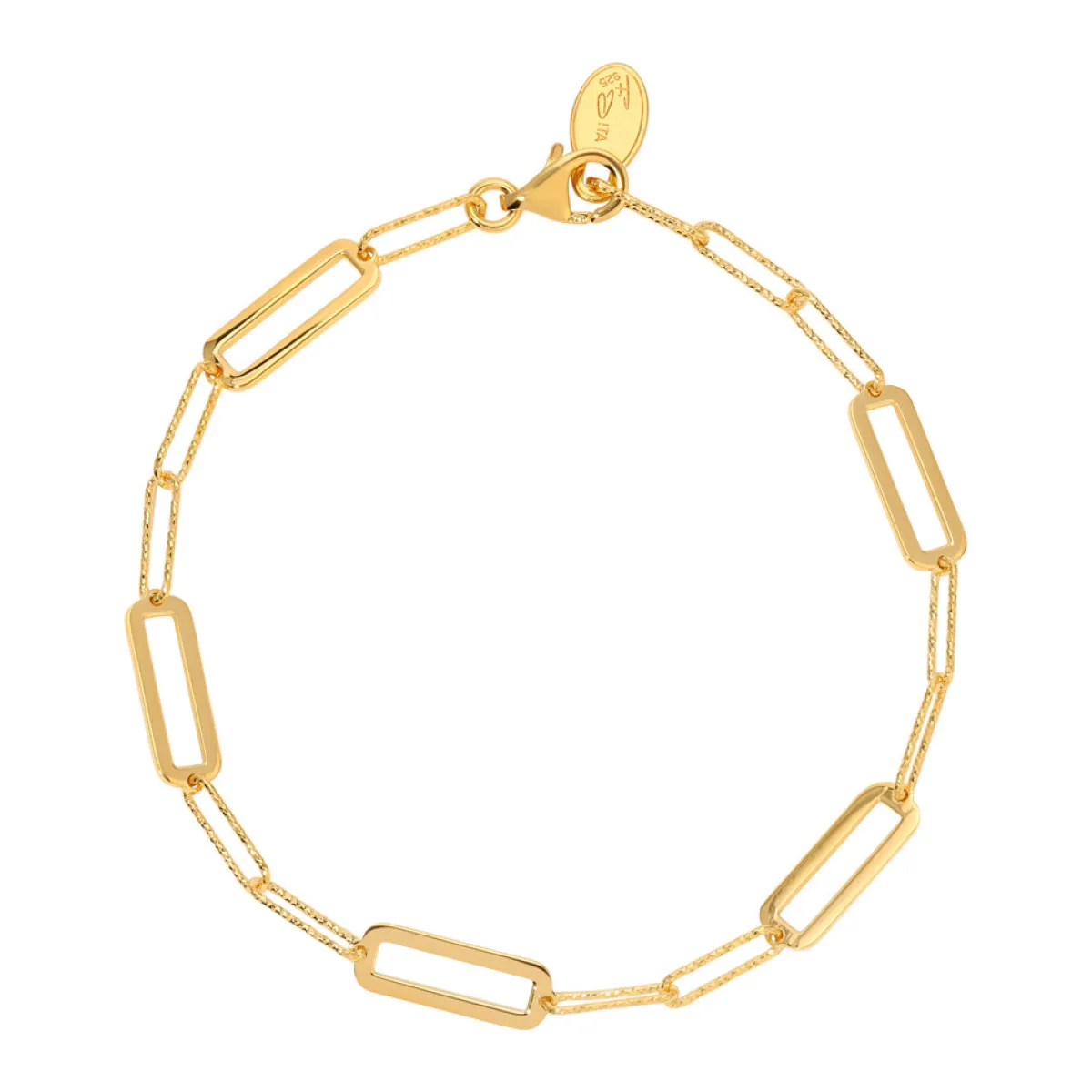 Tomfoolery Gold Rectangle Link Bracelet Online