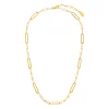 Tomfoolery Gold Rectangle Link Necklace New