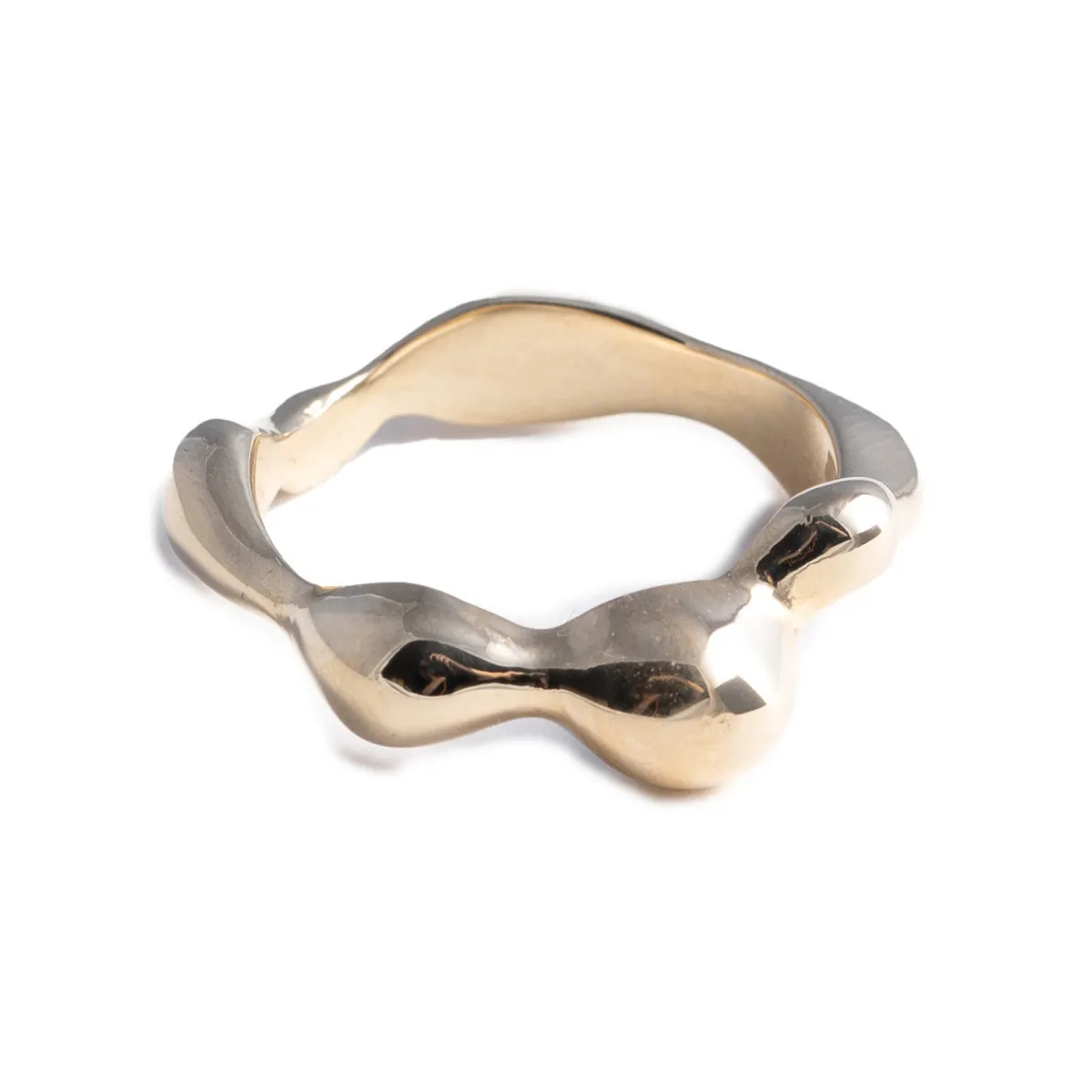 Tomfoolery Gold Sculptural Seep Ring Best
