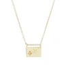 Tomfoolery Gold Shooting Stars Postcard Charm Necklace Fashion