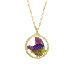 Tomfoolery Gold Small  Floral Bouquet Pendant in Vibrance Fashion