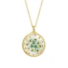 Tomfoolery Gold Small Floral Mandala Pendant in Green Ombre Hot