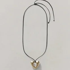 Tomfoolery Gold Small Open Heart Necklace Sale