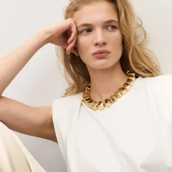 Tomfoolery Gold Small Organic Necklace Clearance
