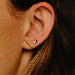 Tomfoolery Gold Small Pebble Studs Online