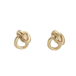 Tomfoolery Gold Squiggle Knot Earrings Clearance