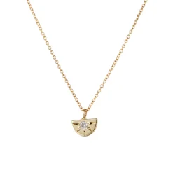 Tomfoolery Gold Sunrise White Diamond Necklace Clearance