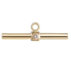 Tomfoolery Gold T Bar Charm Fashion