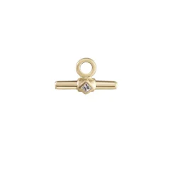 Tomfoolery Gold T Bar Charm Fashion