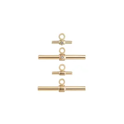 Tomfoolery Gold T Bar Charm Fashion