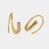 Tomfoolery Gold Tapered Signature Hoops Sale