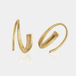 Tomfoolery Gold Tapered Signature Hoops Sale