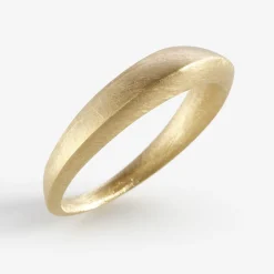 Tomfoolery Gold Tapered Signature Ring Fashion