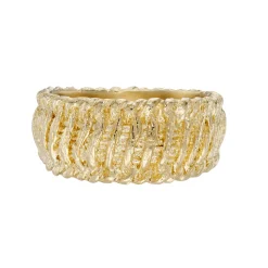 Tomfoolery Gold Tapered Woven Band Hot