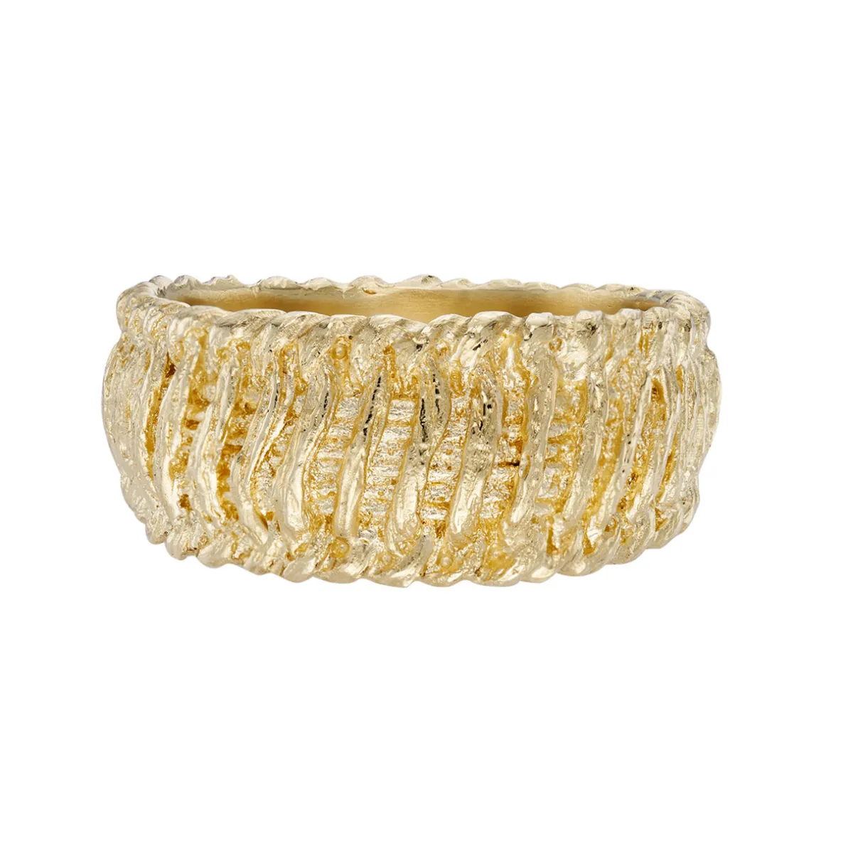 Tomfoolery Gold Tapered Woven Band Hot