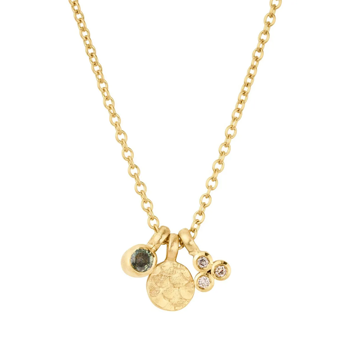 Tomfoolery Gold Tiny Coin Charm Necklace Fashion