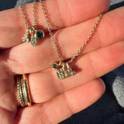 Tomfoolery Gold Tiny Coin Charm Necklace Fashion