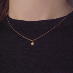 Tomfoolery Gold Tiny Heart Pendant with Diamond Online