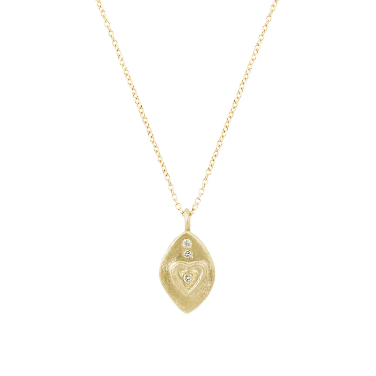 Tomfoolery Gold Xochipilli Love Goddess Heart Necklace Discount