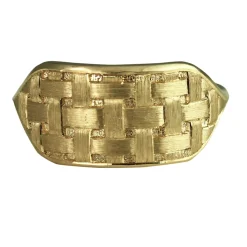 Tomfoolery Golden Thread Art Ring Fashion