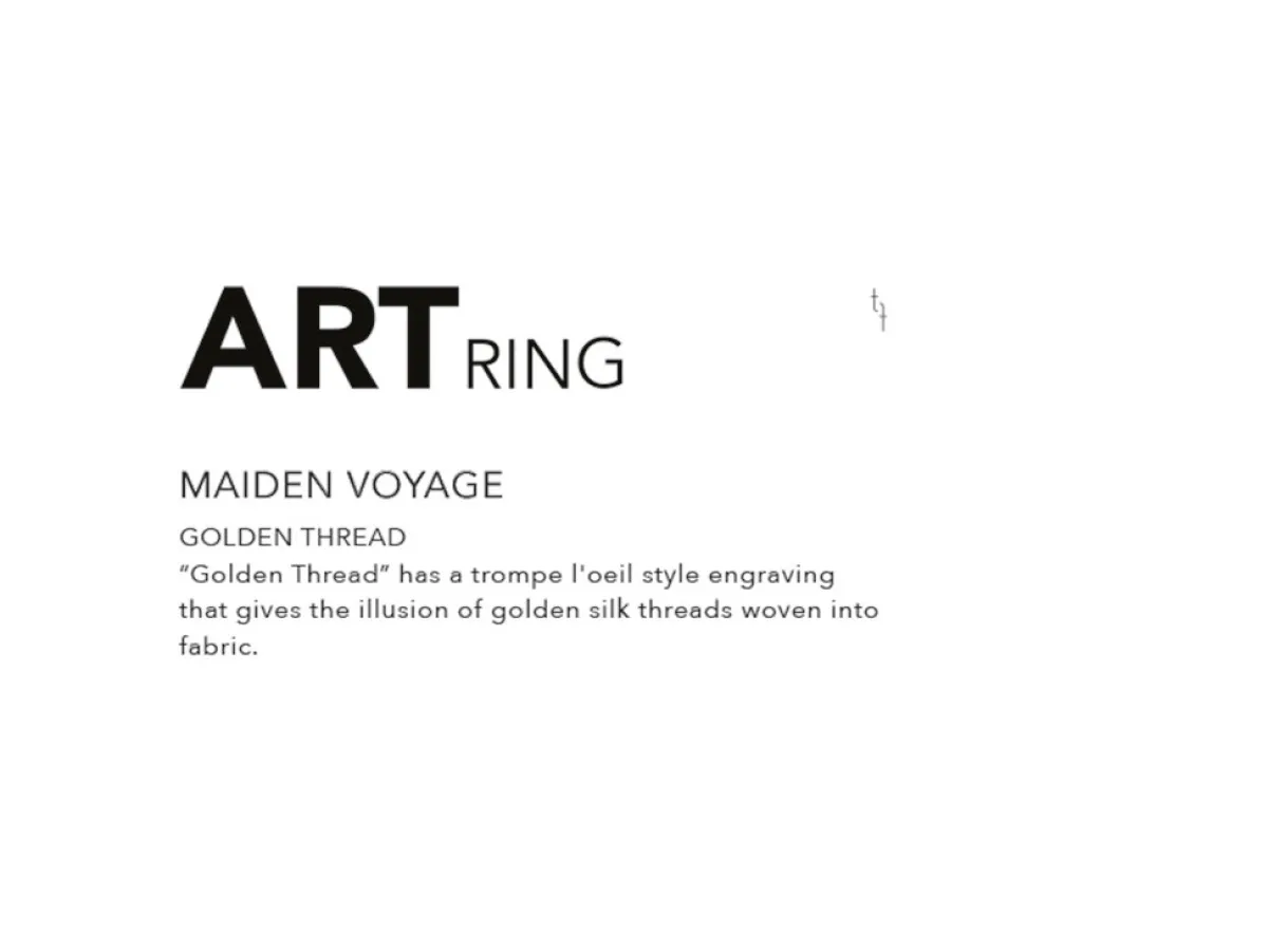 Tomfoolery Golden Thread Art Ring Fashion